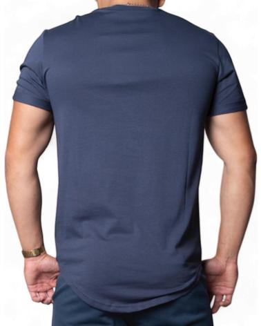 CALVIN KLEIN MARINEBLAUES T-SHIRT MIT CK-EMBLEM