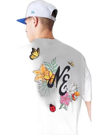 T-SHIRT NEW ERA OVERSIZE BLANC À MOTIF FLORAL