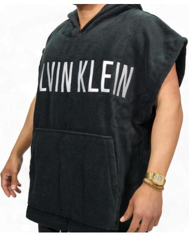 CALVIN KLEIN CALVIN KLEIN PONCHO TOALLA CON CAPUCHA NEGRO