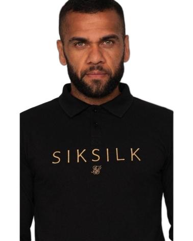 SIKSILK DANI ALVES FITTED BLACK POLO