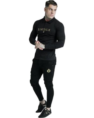 SIKSILK DANI ALVES FITTED BLACK POLO