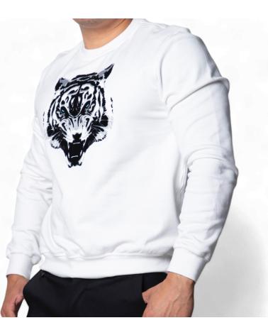 ANTONY MORATO SUDADERA CREMA CON ESTAMPADO DE TIGRE