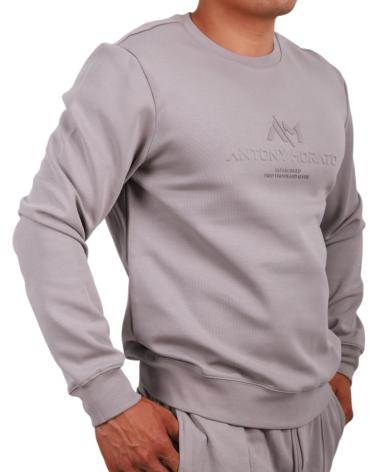 ANTONY MORATO SUDADERA CUELLO REDONDO LOGO ESTAMPADO HOMBRE GRIS CLARO