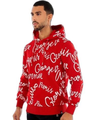 GEORGE V PARIS SUDADERA ETIQUETA CON BRILLANTES ROJO