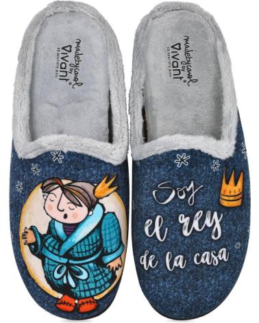 VIVANT V-ST-C252031INMN ZAPATILLAS DE CASA HOMBRE AZUL