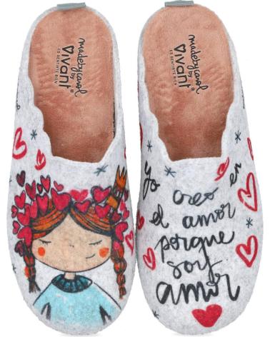 VIVANT V-IL-C252013FIGR ZAPATILLAS DE CASA MUJER GRIS