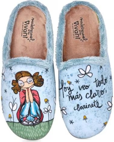 VIVANT V-OH-C252010NCL ZAPATILLAS DE CASA MUJER CELESTE