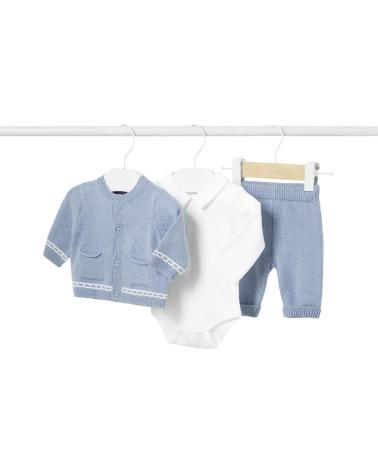 MAYORAL CONJUNTOS DE ROPA PARA BEBES NINO 2516 CONJUNTO 3 PIEZAS TRI AZUL