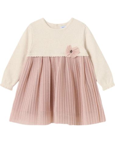MAYORAL VESTIDOS CASUAL PARA NINA 2906 VESTIDO COMBINADO PLISADO ROSA