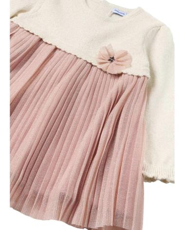 MAYORAL VESTIDOS CASUAL PARA NINA 2906 VESTIDO COMBINADO PLISADO ROSA