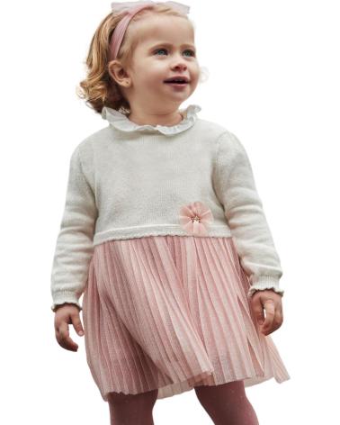 MAYORAL VESTIDOS CASUAL PARA NINA 2906 VESTIDO COMBINADO PLISADO ROSA