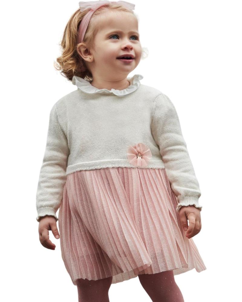MAYORAL VESTIDOS CASUAL PARA NINA 2906 VESTIDO COMBINADO PLISADO ROSA