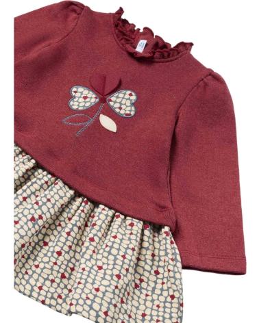 MAYORAL VESTIDOS CASUAL PARA NINA 2917 VESTIDO COMBINADO ROJO