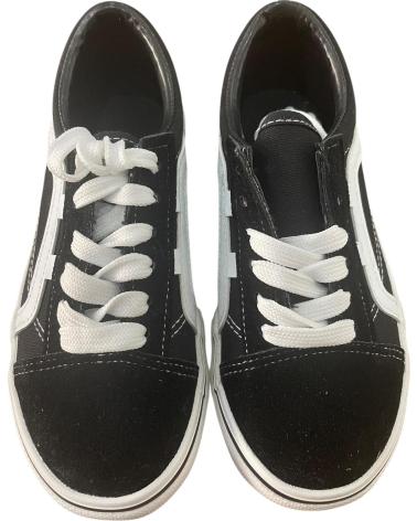 BUBBLE BOBBLE LACE-UP BLACK SNEAKERS MODEL B386 NEGRO