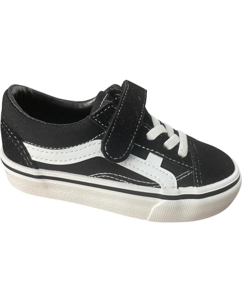 BUBBLE BOBBLE VELCRO AND ELASTIC BLACK SNEAKERS MODEL B369 NEGRO