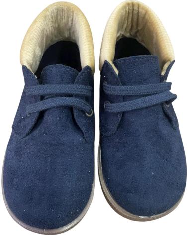 ANDREA RUIZ 1111 NAVY PISACACAS ANKLE BOOT WITH KNITTED COLLAR AZUL