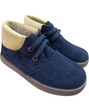 ANDREA RUIZ 1111 NAVY PISACACAS ANKLE BOOT WITH KNITTED COLLAR AZUL