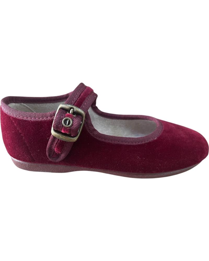 SCARPA MARY JANE ANDREA RUIZ VELLUTO BORDEAUX MODELLO 800 AZUL