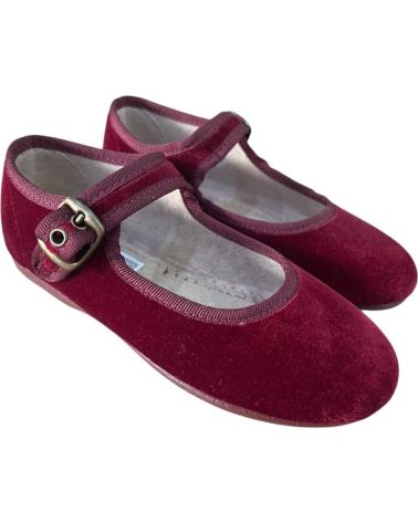 SCARPA MARY JANE ANDREA RUIZ VELLUTO BORDEAUX MODELLO 800 AZUL