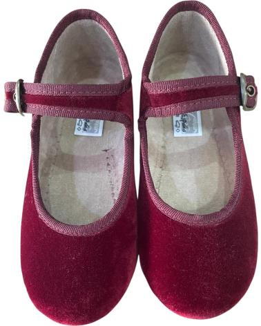SCARPA MARY JANE ANDREA RUIZ VELLUTO BORDEAUX MODELLO 800 AZUL
