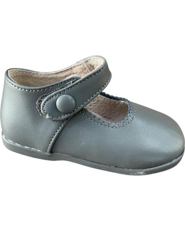 BUBBLE BOBBLE MARY JANE SHOES B858 GREY LEATHER GRIS