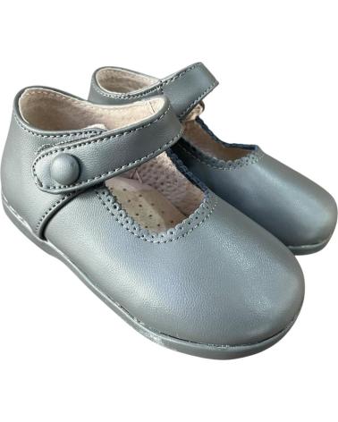 BUBBLE BOBBLE MARY JANE SHOES B858 GREY LEATHER GRIS