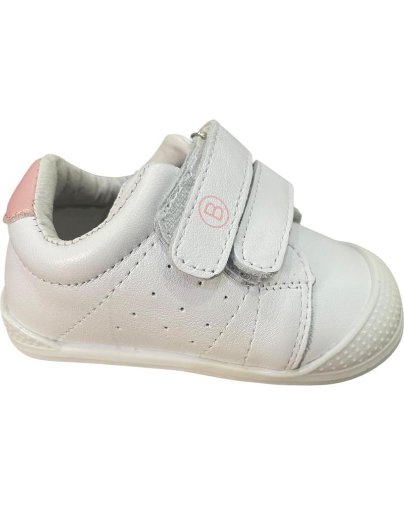 BASKETS RESPECTUEUSES BUBBLE BOBBLE BLANCHES ET ROSES C844 ROSA