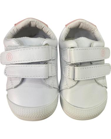 BASKETS RESPECTUEUSES BUBBLE BOBBLE BLANCHES ET ROSES C844 ROSA