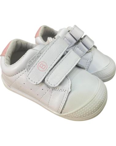 BASKETS RESPECTUEUSES BUBBLE BOBBLE BLANCHES ET ROSES C844 ROSA