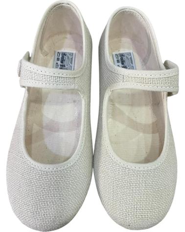 LEINENSCHUHE BEIGE ANDREA RUIZ MODELL 755-B MIT KNOPFVERSCHLUSS BEIGE