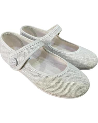 LEINENSCHUHE BEIGE ANDREA RUIZ MODELL 755-B MIT KNOPFVERSCHLUSS BEIGE