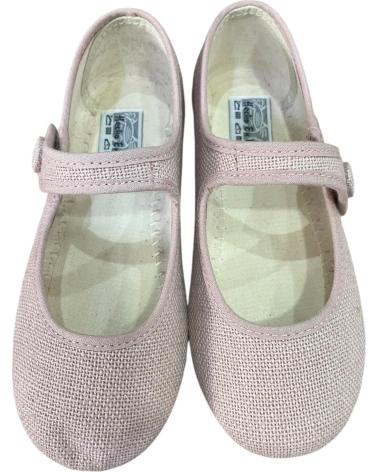 LEINENSCHUHE ROSA ANDREA RUIZ MODELL 755-B MIT KNOPFVERSCHLUSS ROSA