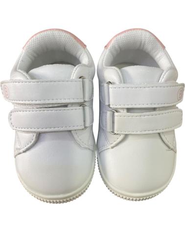 CHAUSSURES RESPECTUEUSES BUBBLE BOBBLE A1855 BLANCHES AVEC DÉTAILS ROSE ROSA