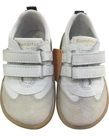 SAPATILHA INFANTIL BLANDITOS LISBOA BY CRIOS BRANCA COM FECHO DE VELCRO BLANCO