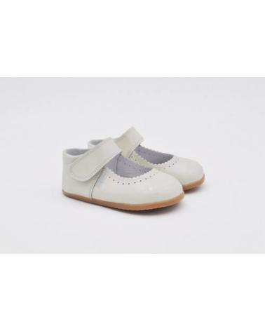 ANGELITOS PEPITO PATENT LEATHER RESPECTFUL LEATHER SHOE MODEL 541 BEIGE BEIGE