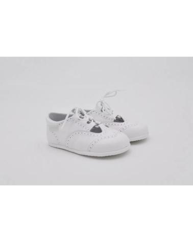 ANGELITOS ZAPATO INGLESITO RESPETUOSO DE PIEL TALLAS 20 A 27 MODELO 54 BLANCO