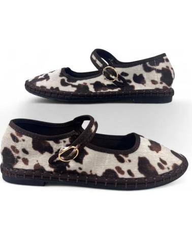 TIMBOS MERCEDES PLANA DE MUJER COLOR VACA 132232 VARIOS COLORES