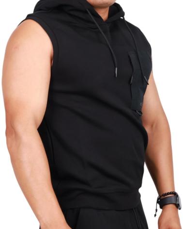 ANTONY MORATO SUDADERA SIN MANGAS MEZCLA ALGODON NEGRO