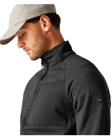 REGATTA SUDADERA CON CREMALLERA SALZANCE RMA665-61 NEGRO