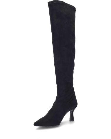 STIVALI ALTI PEDRO MIRALLES 29549 IN CAMOSCIO STRETCH NERO NEGRO