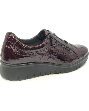JOSEF SEIBEL 55322 BORDEAUX PATENT LEATHER SHOE WITH ZIPPER ROJO