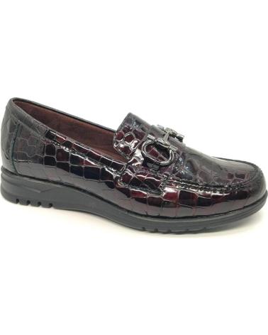 MOCASSINO PITILLOS 20201 BORDEAUX VERNICE CON ORNAMENTO METALLICO ROJO