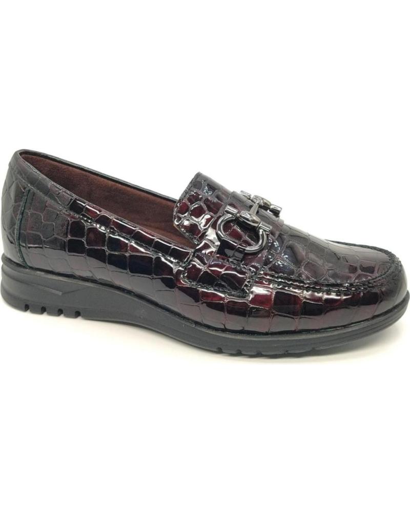 MOCASSINO PITILLOS 20201 BORDEAUX VERNICE CON ORNAMENTO METALLICO ROJO