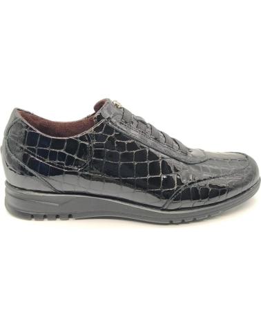 SCARPA CASUAL PITILLOS 20202 NERA VERNICE CON INCISIONE NEGRO