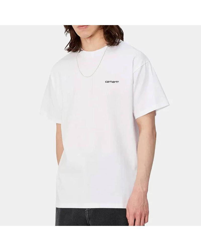 CAMISETA CARHARTT WIP S-S SCRIPT EMBROIDERY BLANCA Y NEGRA NAN