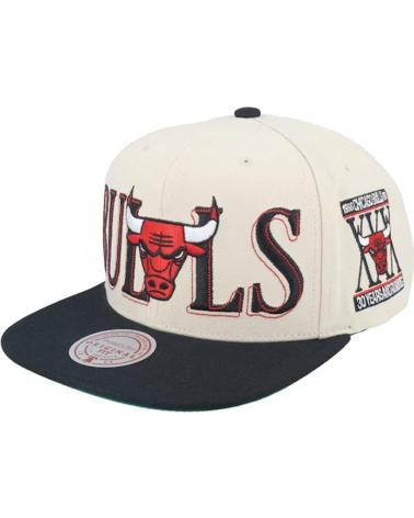MITCHELL NESS GORRA CHICAGO BULLS NBA ACROSS THE BOARD CREAM NAVY NAN
