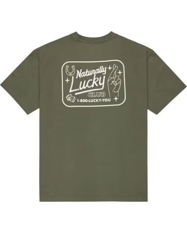 RVCA T-SHIRT A MANICHE CORTE LUCKY YOU EVYZT00274-SLE SAGE LEAF NAN