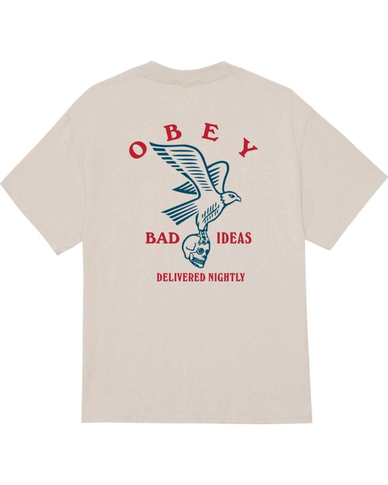 T-SHIRT OBEY BAD IDEAS EAGLE GRIS ARGENT NAN