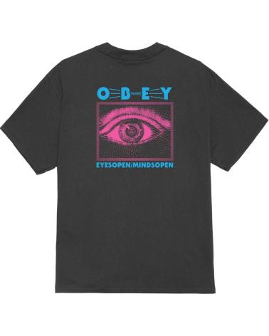 T-SHIRT OBEY EYES OPEN MINDS OPEN NOIR VINTAGE BLACK NAN