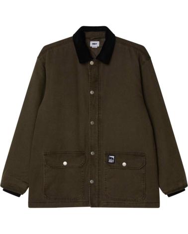 VESTE OBEY NORTON BARN COAT NOIR OLIVE FADED WASH NAN